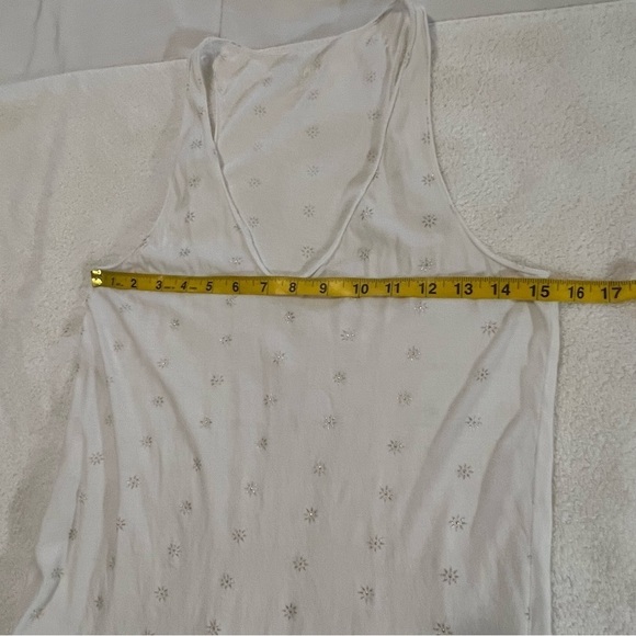 Zadig & Voltaire Hilda Scoop Embellished Tank Top S White with Silver Detail - Picture 10 of 15